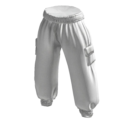 White Cargo Joggers