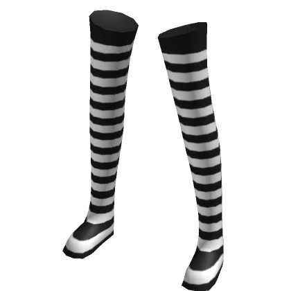 Black and White Striped Leg Warmers