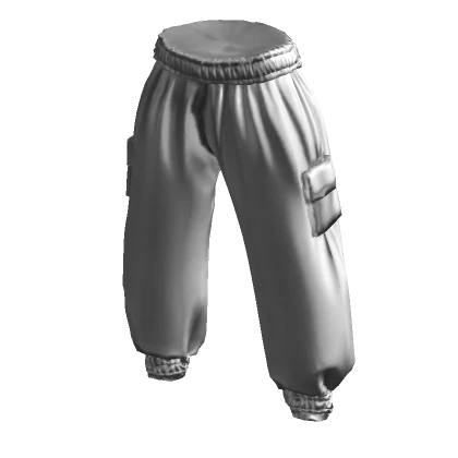 Silver Cargo Joggers