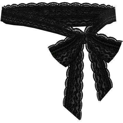  † : gothic black lace side bow choker (1.0)