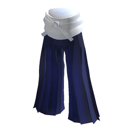 Samurai Pants(White and Blue)