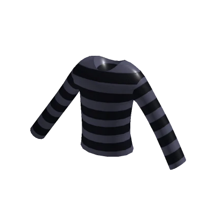 Aesthetic Long Sleeve Stripes Tshirt in Black