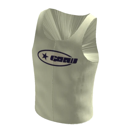 White Y2K GLXW Logo Tank Top