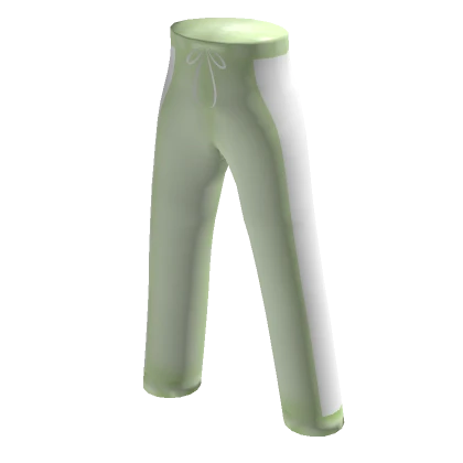 Soft Sweat Pants in Pastel Green with White sides