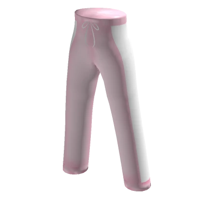 Soft Sweat Pants in Pastel Pink with White sides