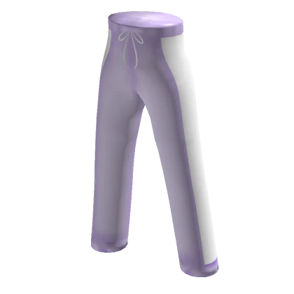 Soft Sweat Pants in Pastel Purple with White sides