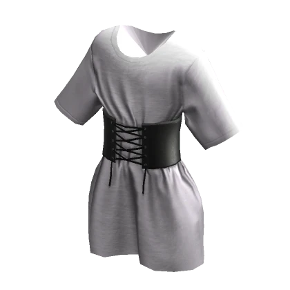 Corset Tied T-Shirt - White