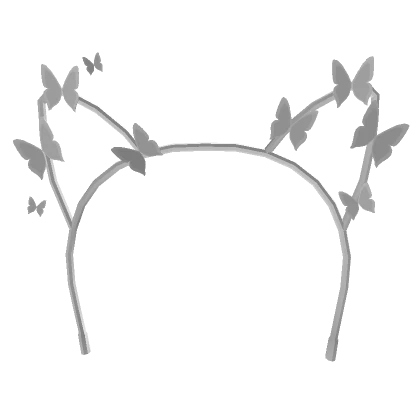 🦋 White Butterfly Cat Ear Headband 🦋