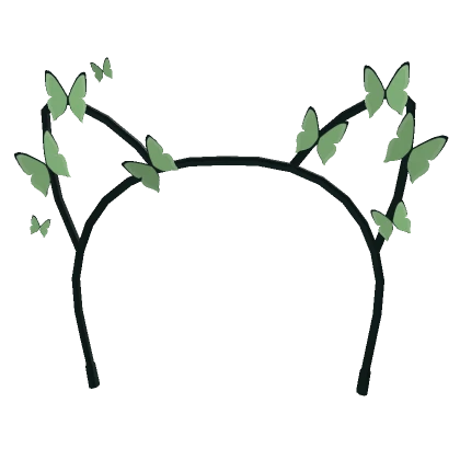 🦋 Green Butterfly Cat Ear Headband 🦋