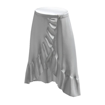 Long Ruffle Skirt - White