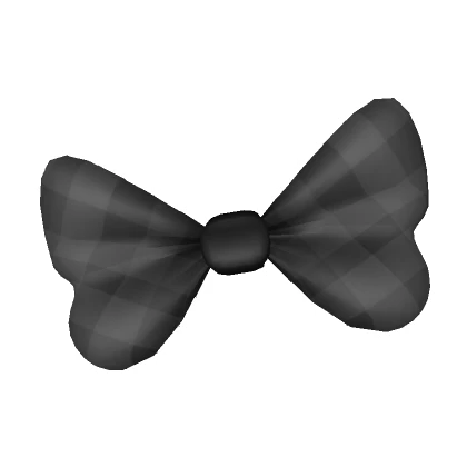 Black Plaid Bow