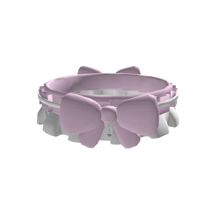 Free | Cute Pink Ruffled Collar w/ Bow