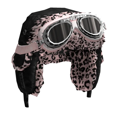 Pink Leopard Winter Ushanka w/ Spiked Goggles