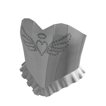 Ruffle Sparkly Angel Corset Top White