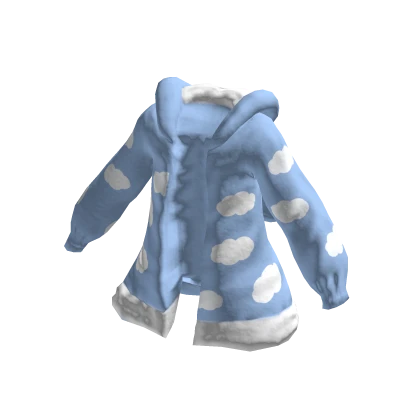 Bunny Ears Jacket in Blue Cloud Pattern