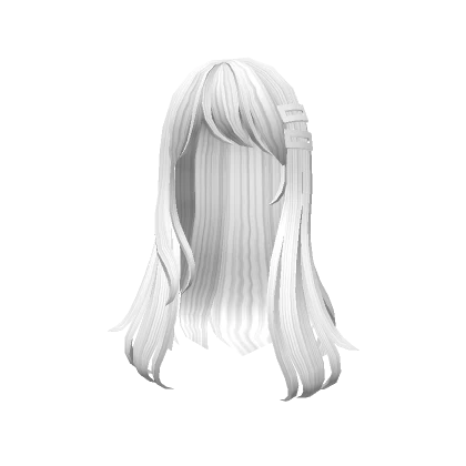 Aesthetic White Hair with clips