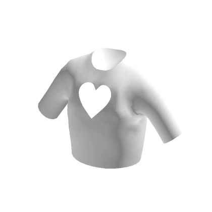 Fashionable Heart Tshirt Top in White