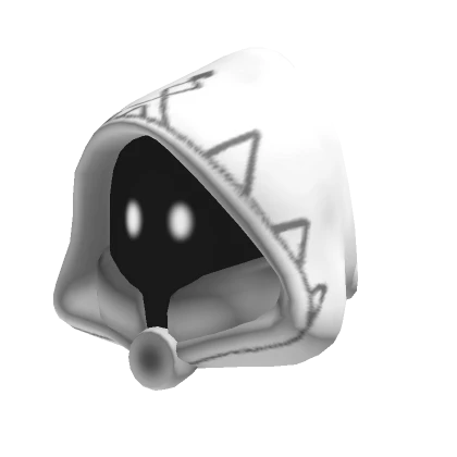 White and Grey Wizard Hood