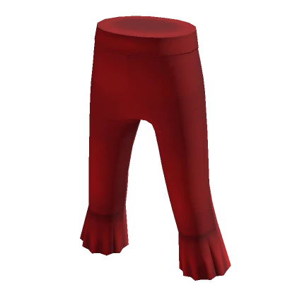 Highwaist Flare Capris - Red