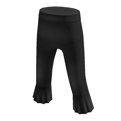 Highwaist Flare Capris - Black