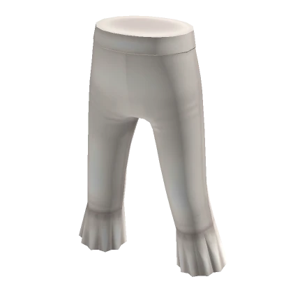 Highwaist Flare Capris - White