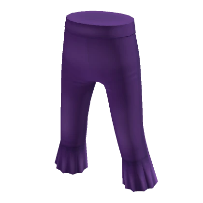 Highwaist Flare Capris - Purple