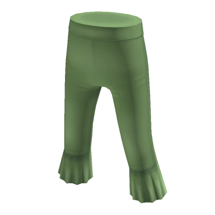 Highwaist Flare Capris - Light Green