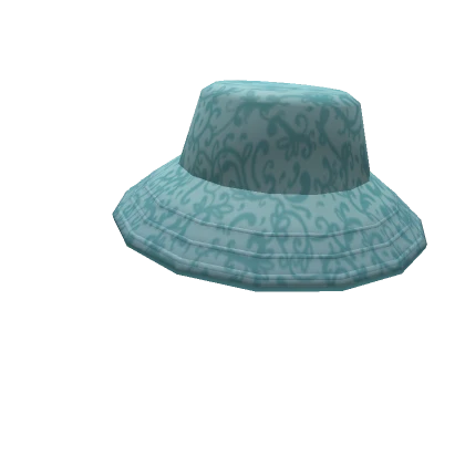 Patterned Hat - Blue Swirl