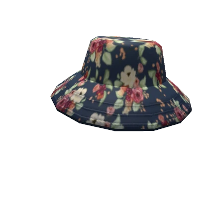 Patterned Hat - Navy Floral