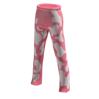 High Waist Pink Cow Print Jeans