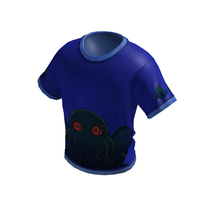 Cthulhu Ringer Tee Blue