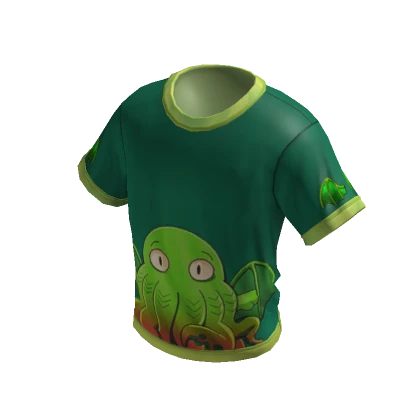 Cthulhu Ringer Tee Greeny