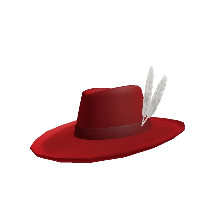 Christmas Red Feather Fedora