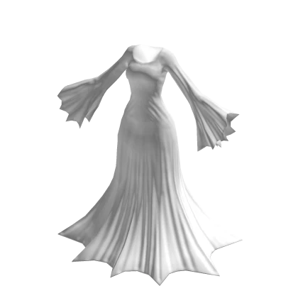 ♾️ White batwing sleeves dress