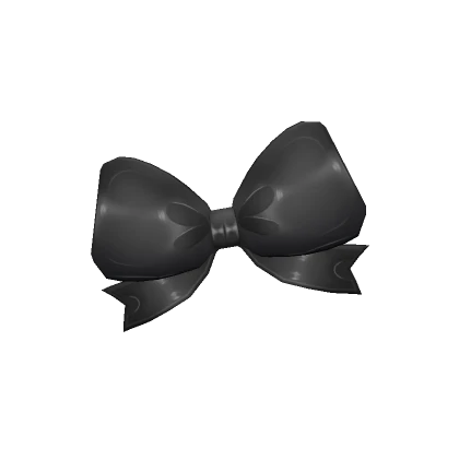 Shiny Black Hair Bowtie