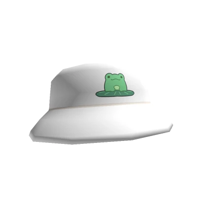 Cute Frog Hat - Kawaii Anime White