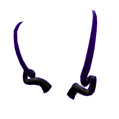 Purple Void Antler Horns - Cartoony Outline