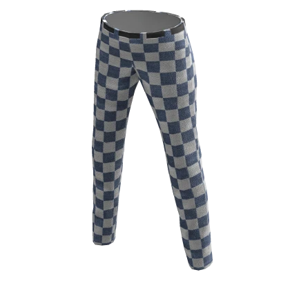 Checker Denim Jeans