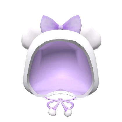 Kawaii Purple Bear Hood