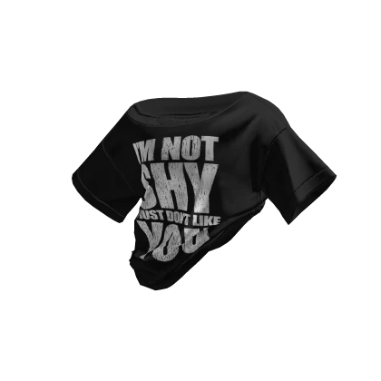 Y2K Off Shoulder Tucked Shirt I'm Not Shy