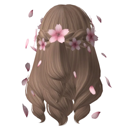 Spring Cherry Blossom Half up Milktea Hair