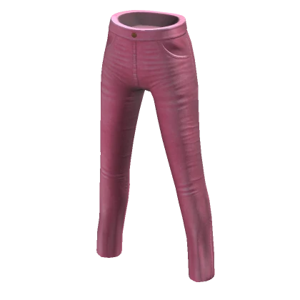 Skinny Fit Denim Jeans -  Pink