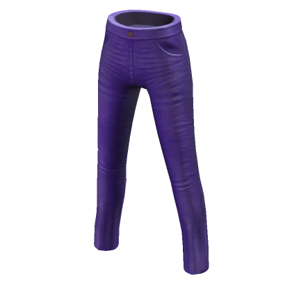 Skinny Fit Denim Jeans -  Purple