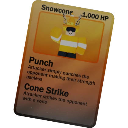 FREE🍔CODE CARD44🍔 Snowcone Trading Card
