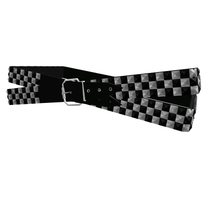 double tilted scene emo white & black belt 1.0