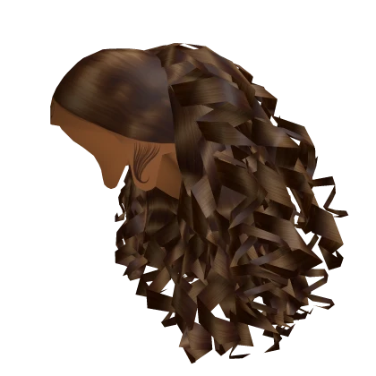 Curly Sleek Middle Part [Brown]