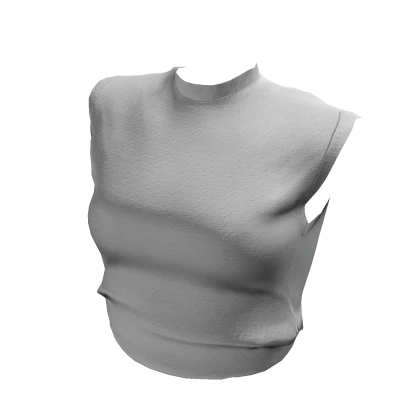 Y2K White Folded Tank Top