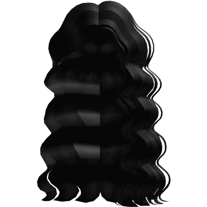 Long Side Parted Super Curly Black Hair