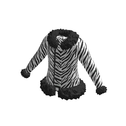 Big  Zebra Fur Jacket