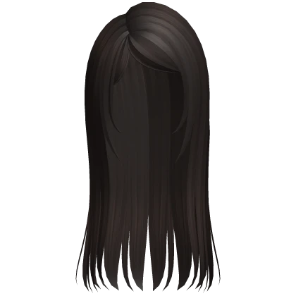 wispy straight emo cute long hair dark brown